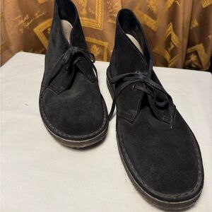 Clarks Black Suede Desert Boot